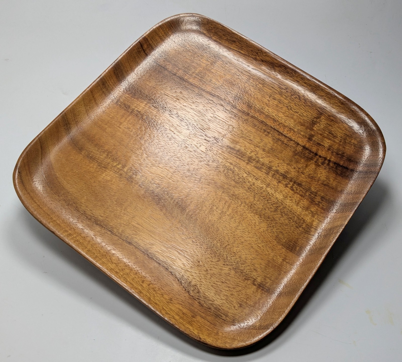 Blair Hawaii Koa Wood Square Tray 11.75 inch Curly Koa Wood Vintage Tray