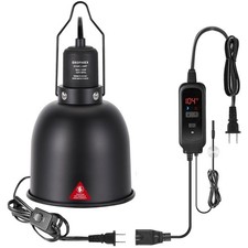 DXOPHIEX 5.5 inch Reptile Heat Lamp Fixture with Dimming Thermostat,Reptile Ligh
