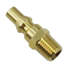 Propane Gas Quick Connect Adapter 1/4" NPT Full Flow Brass Male Plug Kit