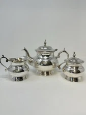 Vintage Silverplate Tea Service Set, 3pc. READ, Preowned