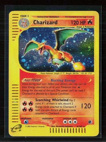 Pokemon 2002 Expedition Base Set Charizard #6/165 Holo