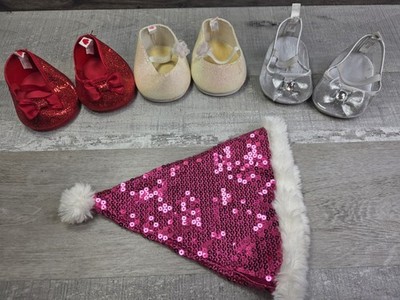 Build A Bear Workshop Lot of 3 Pair Lot Shoes Sequins Glittery b18