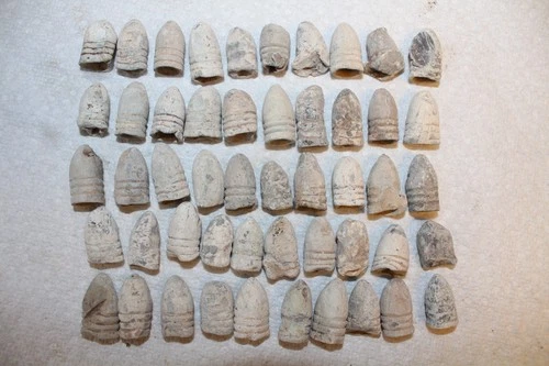 MIXED LOT OF 50 DUG CIVIL WAR BULLETS FOUND WINCHESTER V.A. AREA # 1