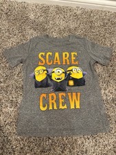 Jumping Beans Minions Halloween Despicable Me Gray Graphic Tee Youth S