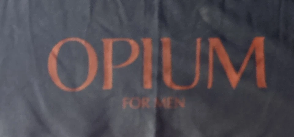 De Colección Yves Saint Laurent OPIO Paraguas Mango Bambú Azul Rojo Estampado Logo Italia Foto 4 de 4