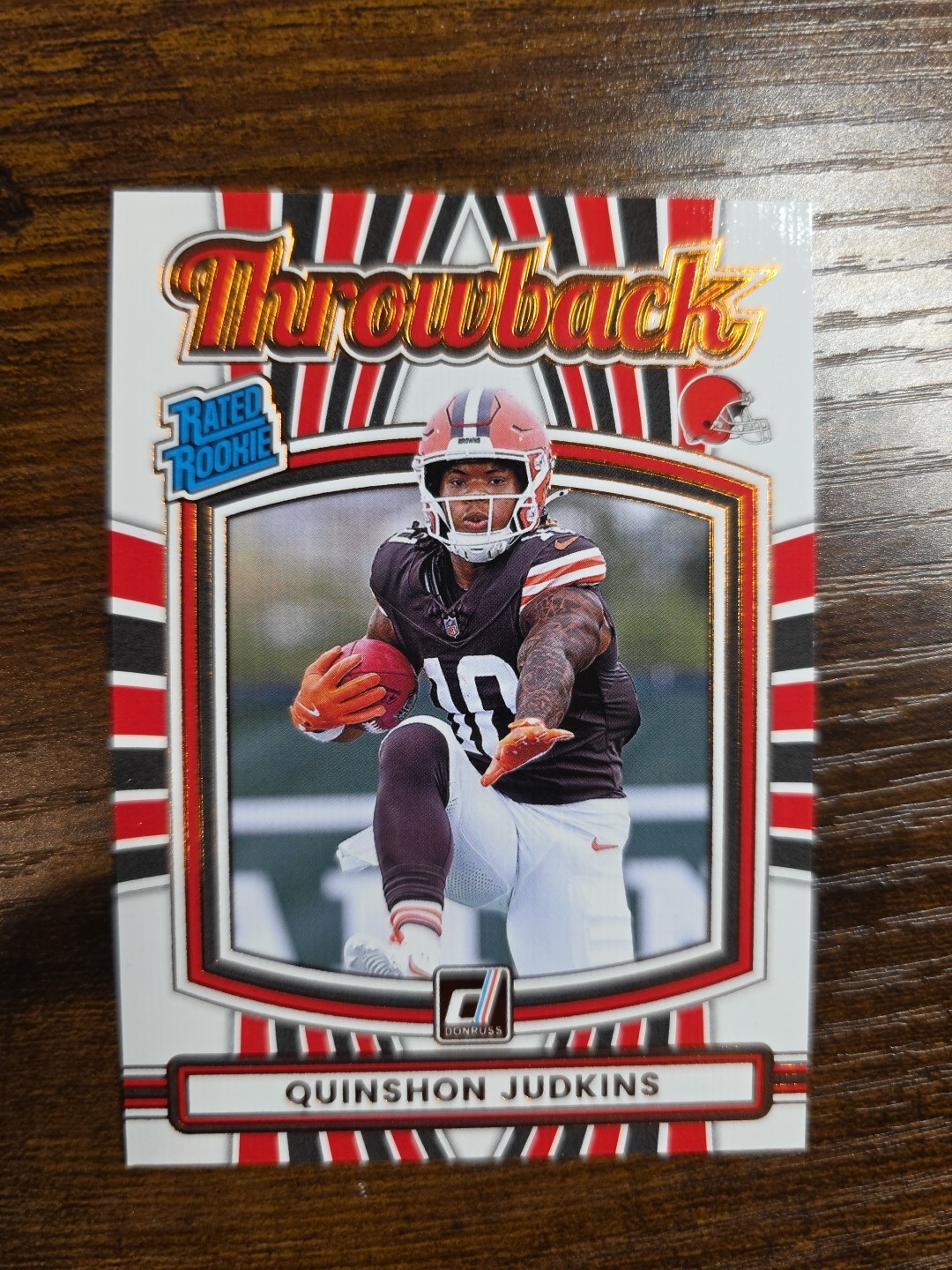 2025 Panini Donruss Quinshon Judkins Throwback RC #26 Browns Rated Rookie