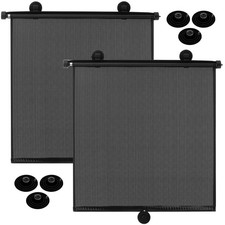2 Pack Car Side Window Sun Shades Extra Wide Retractable Window Shades for Ca...