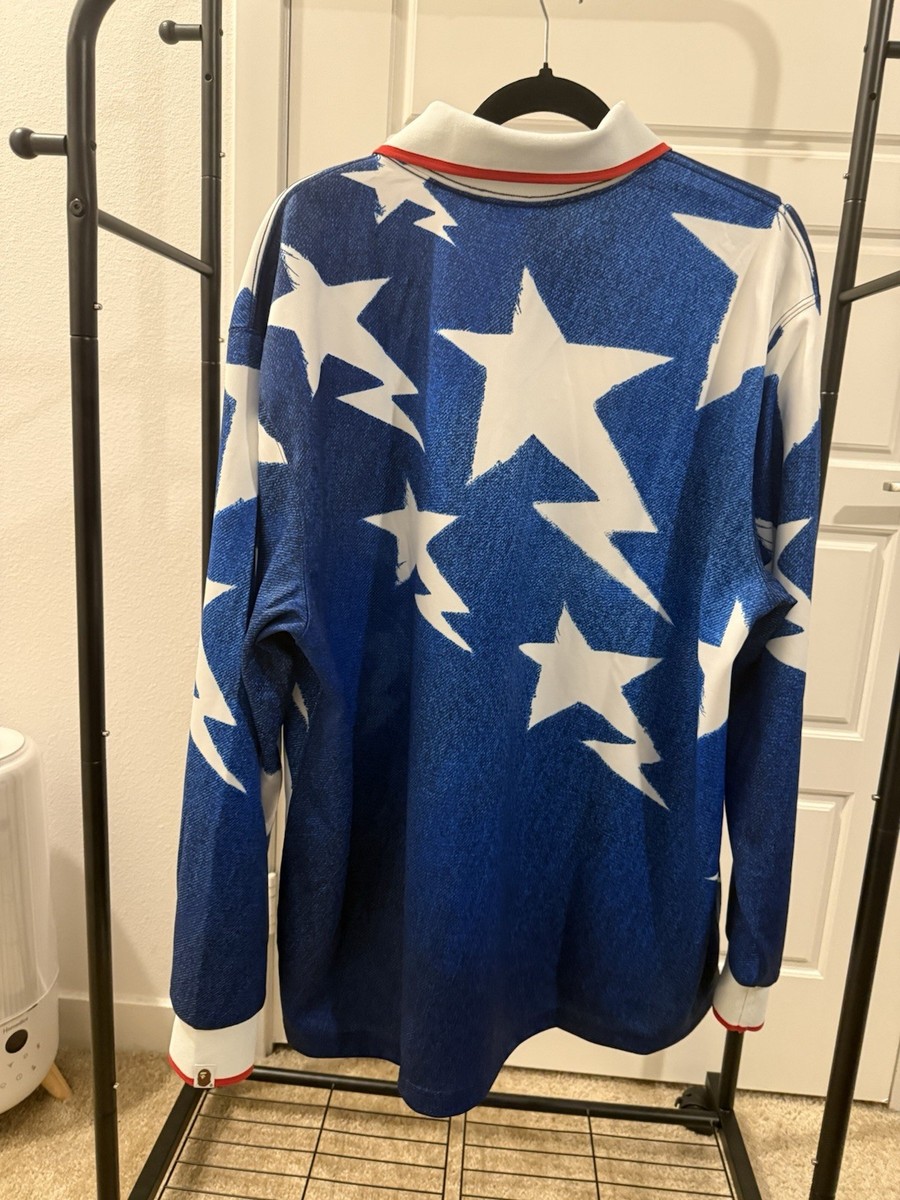 Adidas Original x Bape USA LONG SLEEVE Soccer JerseyNew with Tags