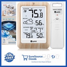 Temperature Humidity Monitor Wireless Thermometer with Remote Sensor and Display