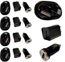 5x SETS of 30pin 3ft cable/5w home charger/5w car charger: iphone/ipad/ipod 16z