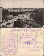 Berlin Kaiser-Nationaldenkmal, Straßenpartie 1917 gel. div. Feldpoststempel