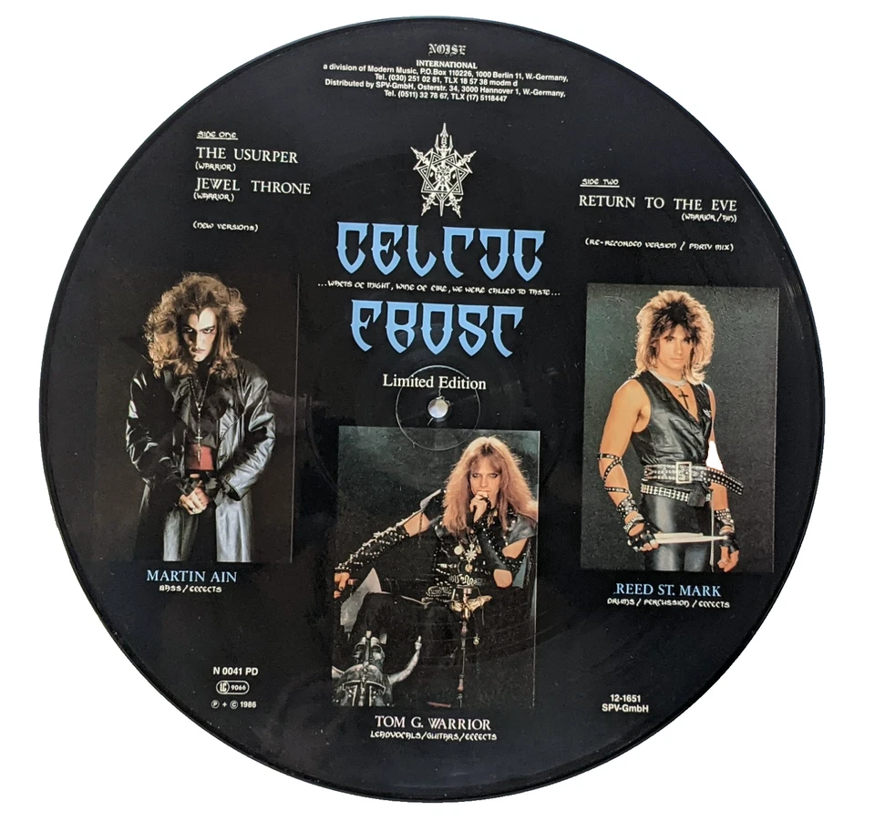 CELTIC FROST - Tragic Serenades 12" PIC-EP 1986 - Orig. Vinyl Noise Rec. 0041 PD - Bild 2 von 4