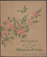 ca1900 Desserts par Oscar du Waldorf-Astoria livre de recettes par Cox Gelatine