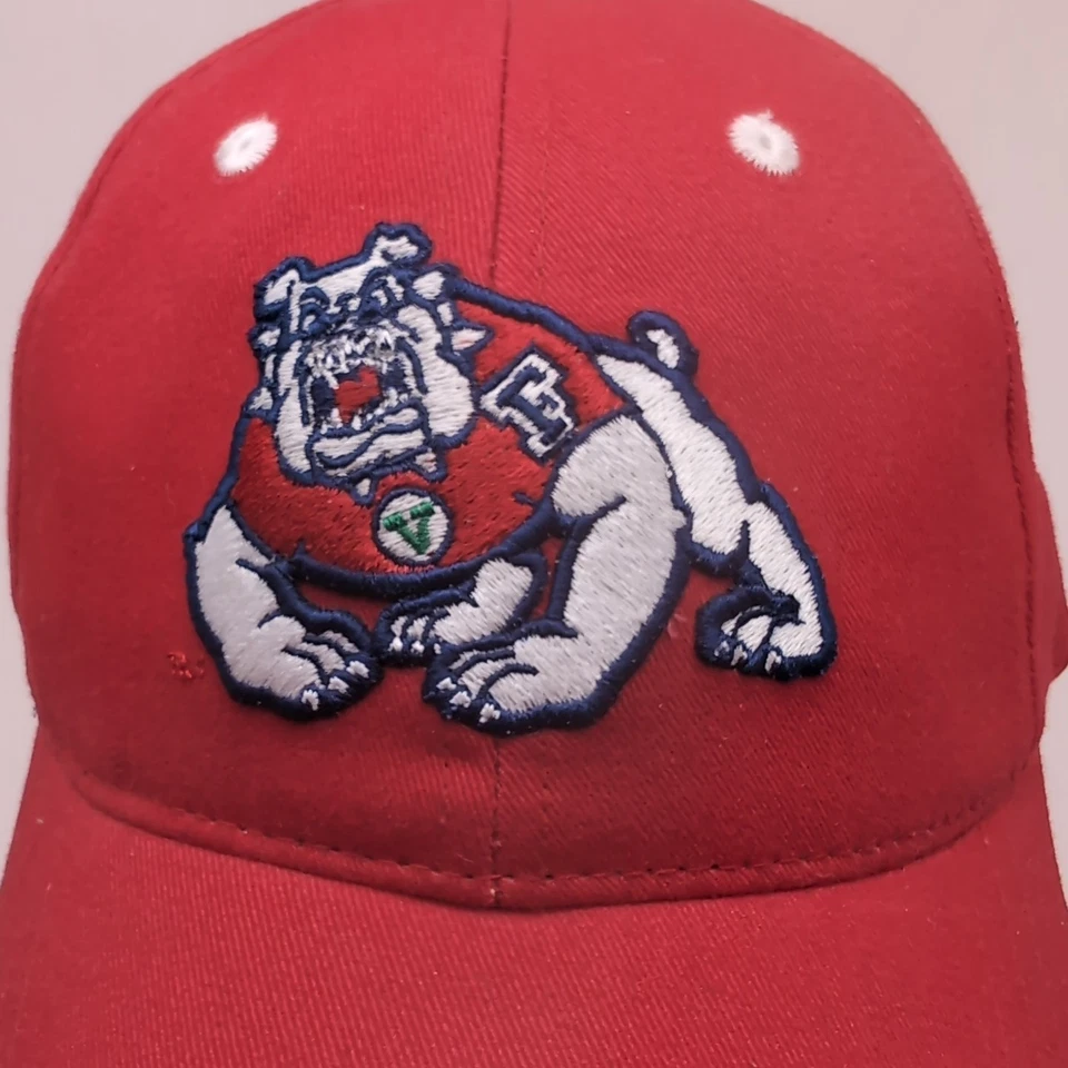 U-Name-It Campuswear Men's Fresno State Bulldogs Strap Hat Red Embroidered Logo - Image 3 of 4