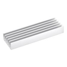 Aluminum Heatsink Self Adhesive 70x22x10mm with Parallel for M.2 SSD Silver Tone