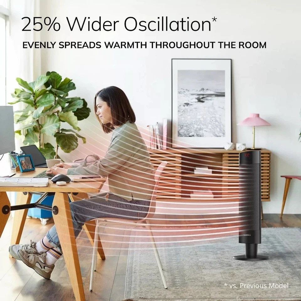 Lasko Ceramic Pedestal Heater with Remote Control: 1500W - Image 3 of 4