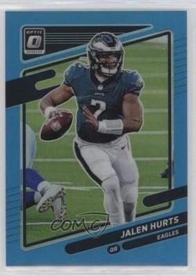 2021 Panini Donruss Optic Aqua Prizm 268/299 Jalen Hurts #9 0dh3