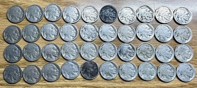 $2 Face Buffalo Nickels No Date Dateless 5c Indian Head Lot of 40 Coins Lot 1