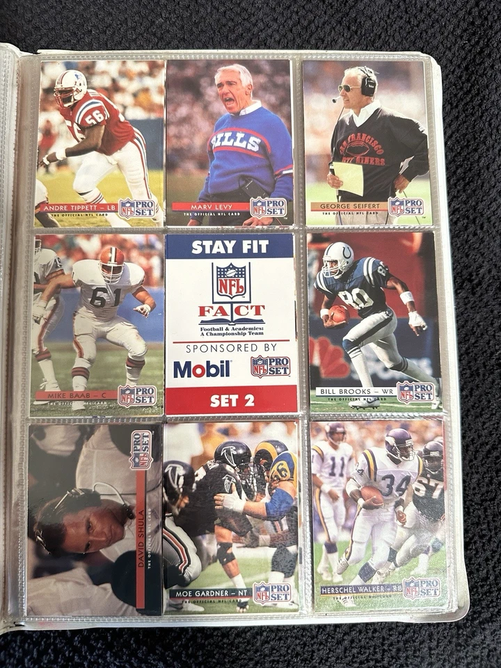 1992 Pro Set FACT MOBIL Football COMPELTE Set #1-6 In Promo Folder Elway Moon - Image 4 of 4