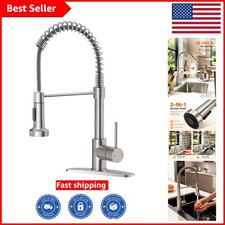 High-Quality Brass Kitchen Faucet with Brushed Nickel Finish Pull Down Sprayer