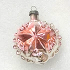Vintage Christmas Silver Glass Ornament Tree USSR Xmas Toy Antique Decor Star