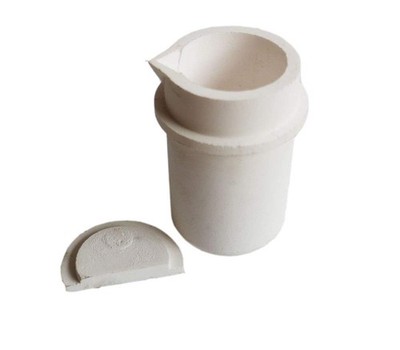1kg/2kg/3kg Ceramic Melting Crucible Cup with cover Casting Refining Gold Sil...