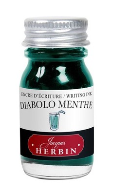 J. Herbin Fountain Pen Ink Diabolo Menthe 10ml Bottle Refill Writing Supplies