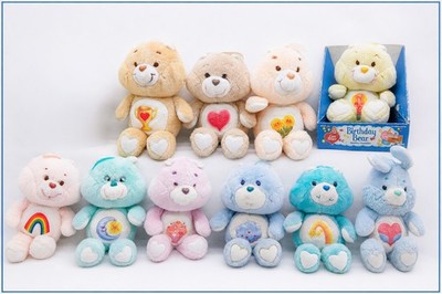 Vintage 1983 and 1984 Care Bears w Care Bear Cousin Plush Animals Lot - 10 Total