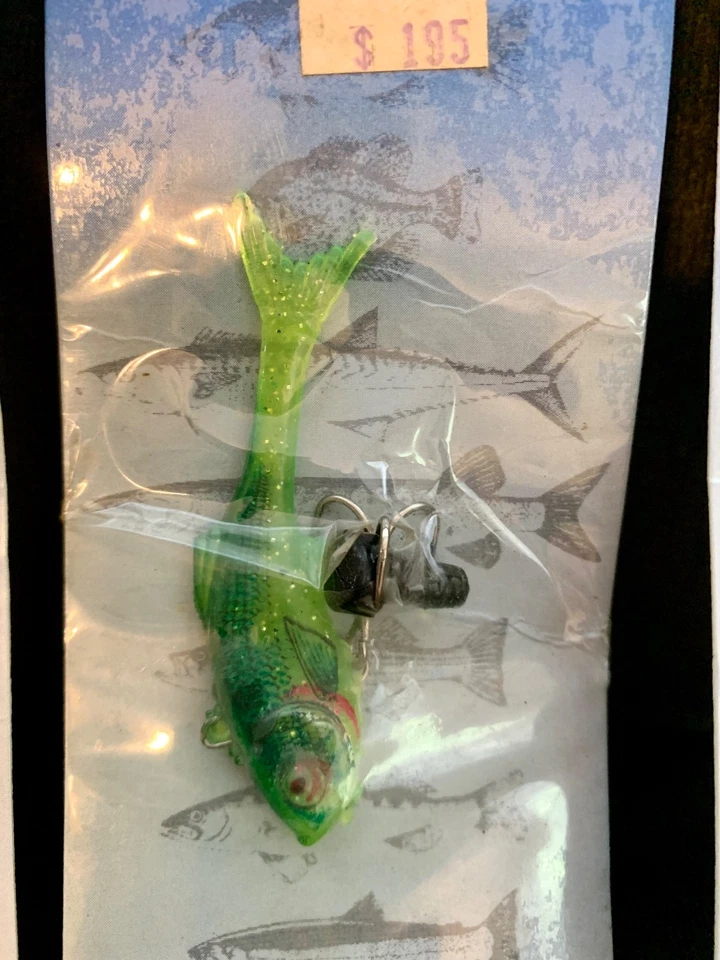 Manns George N Shad* NOS* Lote de 3- Iscas Elétricas de Uva/Wild Shiner/Chartreuse - Imagem 4 de 4