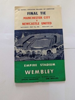 Newcastle United v Man City FAC Final at Wembley 07/05/1955 Souvenir Booklets