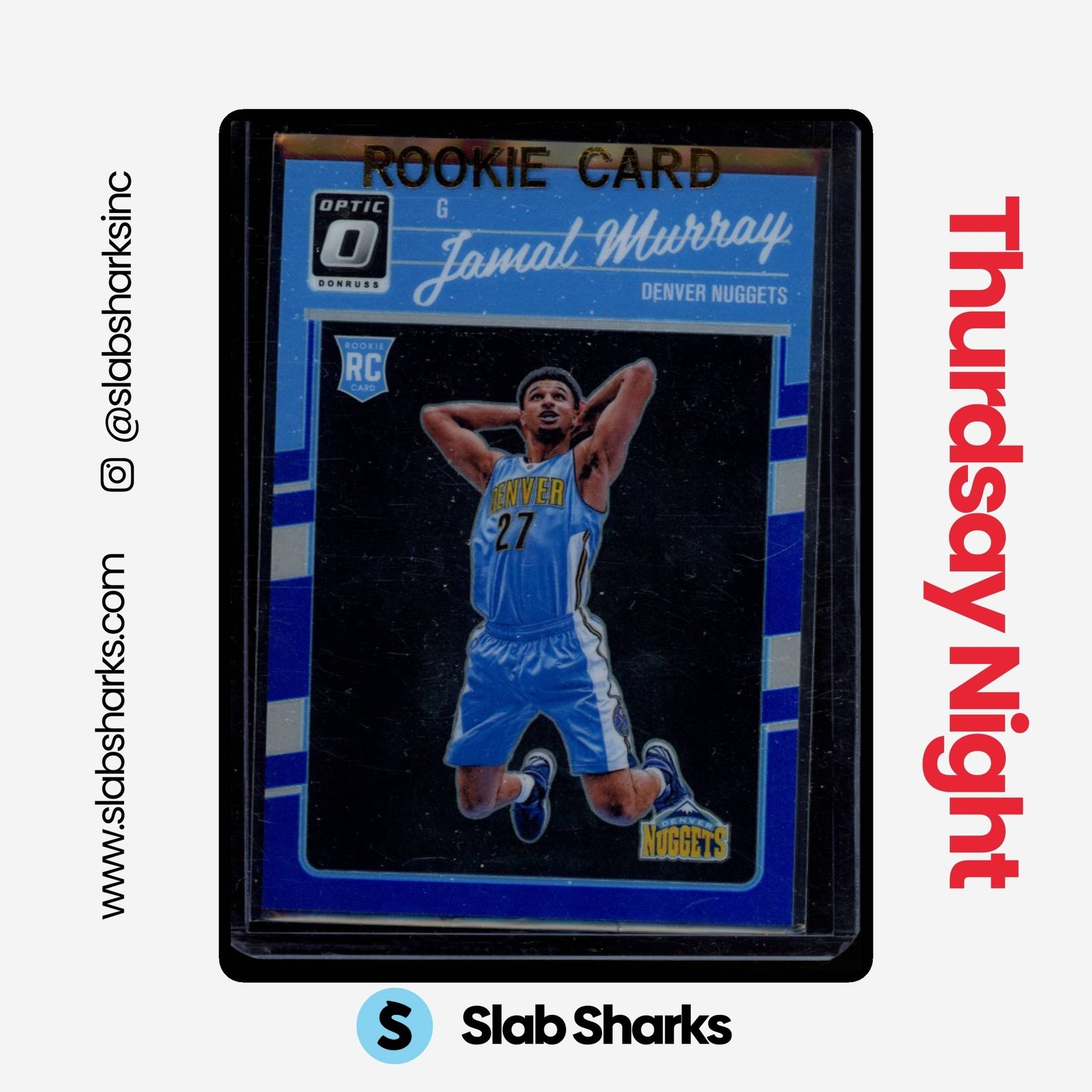 2016 PANINI DONRUSS OPTIC #157 JAMAL MURRAY BLUE RC ROOKIE /49