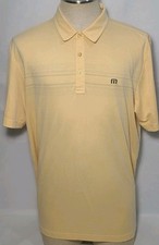Travis Mathew Polo Shirt Yellow Golf Casual Short Sleeve Men's XL ~ Used 