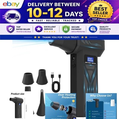 PINTUDY P70 Cordless Air Blower 4-Speed Turbo Jet LED Battery Display