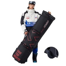 Padded Snowboard Bag with Wheels- Snow Ski Bags for Air Travel Black