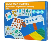 Math Learning Toy Set for Kids 3+ – Numbers, Counting Sticks & Flash Cards