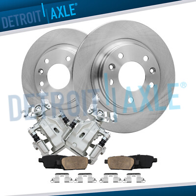 Rear Rotors Calipers Ceramic Brake Pads for 2006 - 2012 Ford Fusion Lincoln MKZ