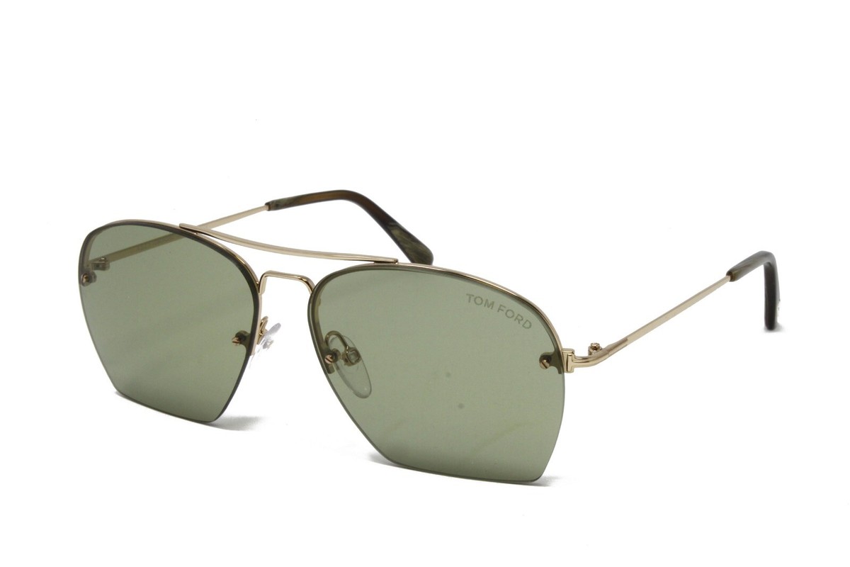 NEW FT0551/S 28N TOM FORD ACE-02 TF551 28N UNISEX GOLD/GREEN SUNGLASSES NWT Tom Ford Ace-02 FT0551/S 28N Round Sunglasses Authentic main image 4