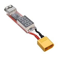 XT60-Plug Connector to USB Plug with Voltage LCD Display for iPhone Android