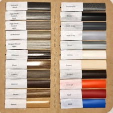 T TRIM EDGING SINGLE LIP FOR 15MM FURNITURE BOARD - SAMPLES (PACK OF 22)