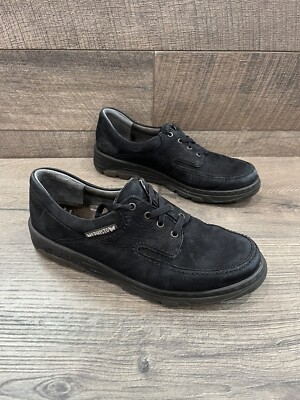 Mephisto City Hiker Black Suede Shoes Bio Leather Walking Comfort Womens 7.5 EUC