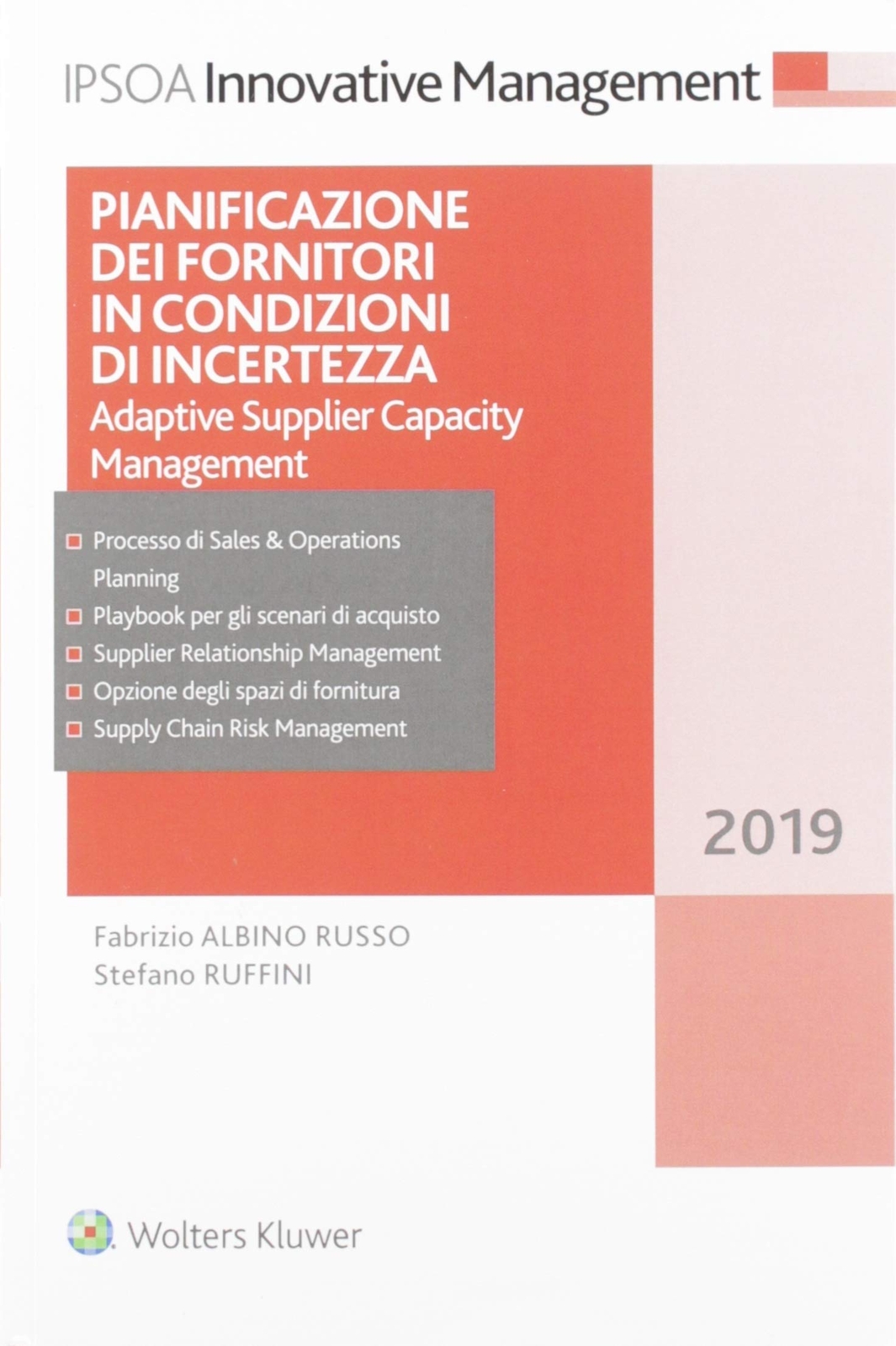 9788821771125 Pianificazione dei fornitori in condizioni di ince...ty management