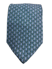 Brooks Brothers NWT Silk Necktie Light Blue w/Aqua Rings 56.25" L x 3.75" W