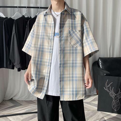 Short Sleeve Plaid Shirt T-shirts | eBay