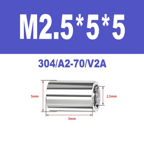 Gewindemuffen M2-M6 A2 V2A Verbindungsmutter Langmutter Edelstahl Rund - Bild 19 von 119