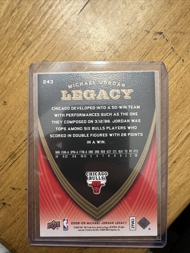 Michael Jordan 08-09 Upper Deck MJ Legacy ZYVK3 #243 - Picture 2 of 2