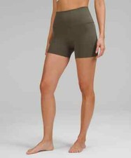 LULULEMON ALIGN HIGHRISE SHORTS 4" ARMY GREEN MULTIPLE SIZES NEW