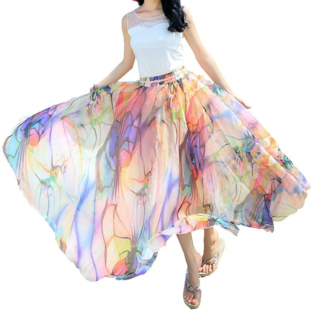 Ebay chiffon maxi shop skirt
