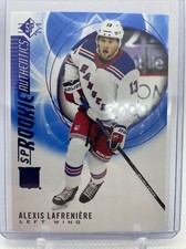 2020/21 SP Hockey Alexis Lafreniere SP Rookie Authentics Blue Foil Rookie Card