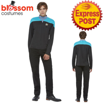 CA1849 Blue Star Trek Voyager Science Uniform Adult TV Movies