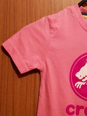 CROCH 売れ筋商品|||クロッチ Tシャツ トップス レディース T-shirts Pink Crocs Girls Pink Short Sleeve Cotton Crocodile T-Shirt Size